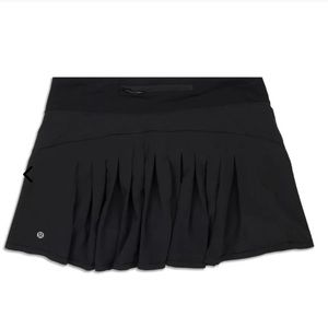Lululemon Mid-Rise Black Tennis Skirt